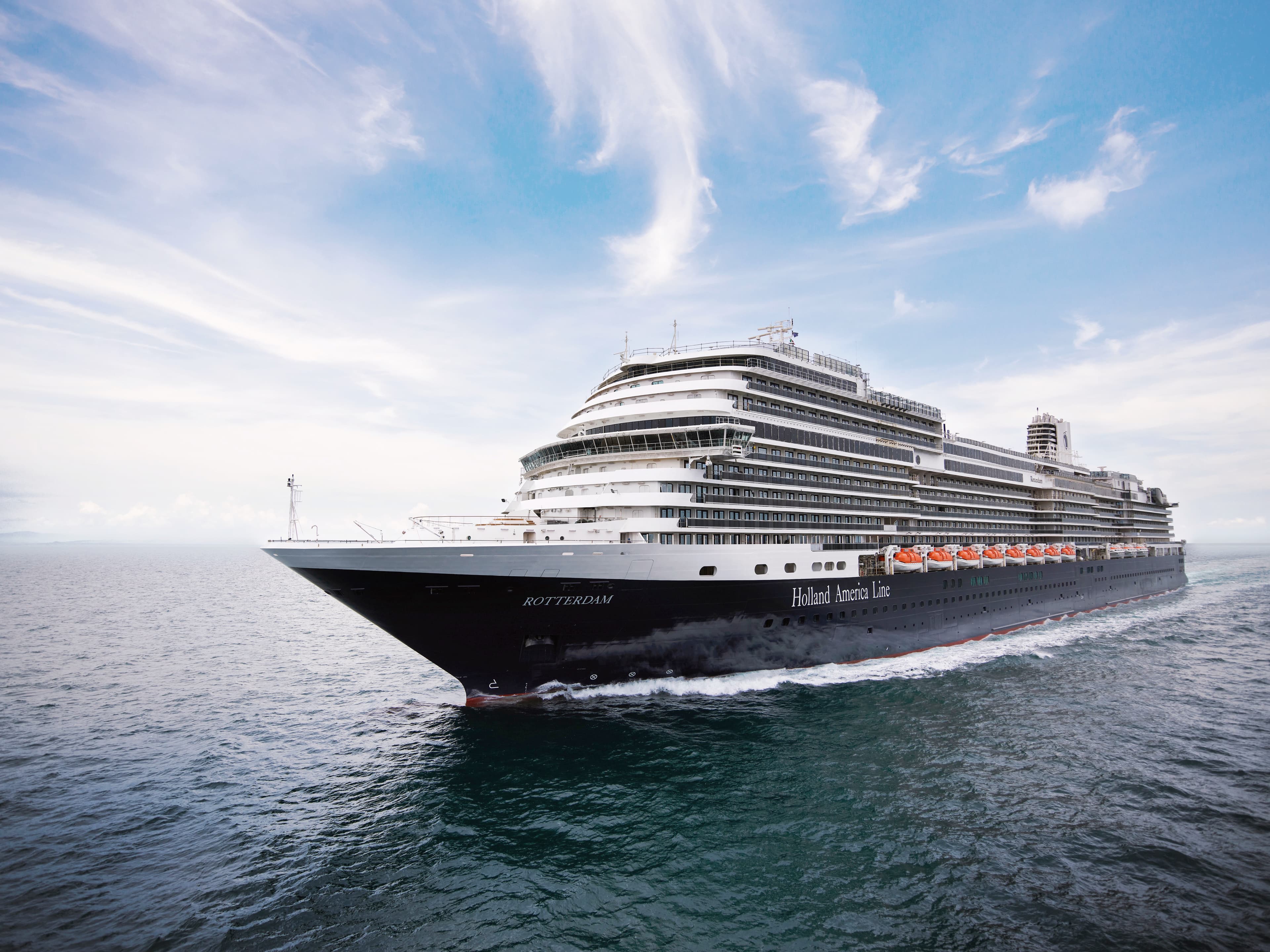 Holland America Line cruise ship at sea