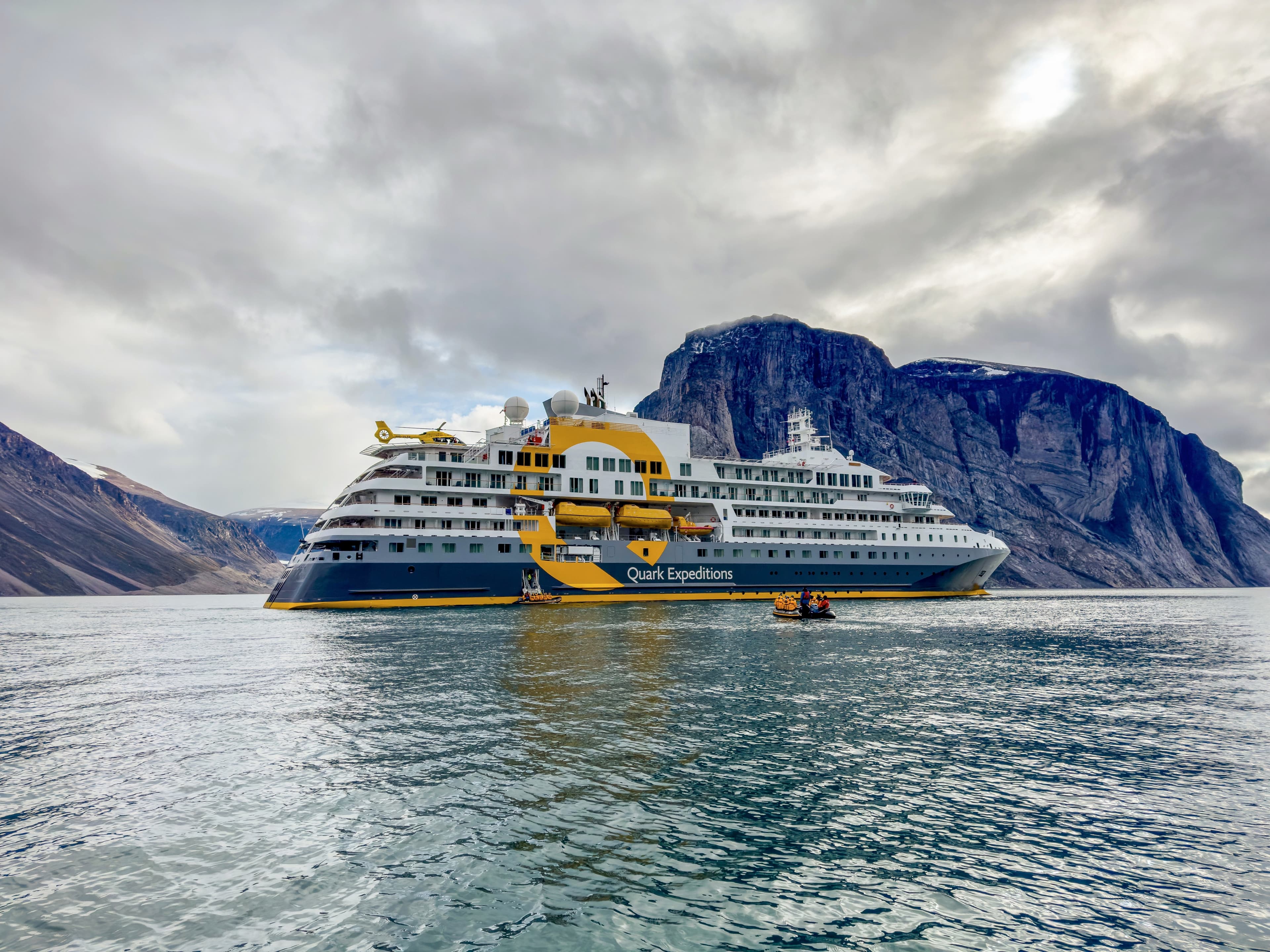 Quark Expeditions cruise ship at sea