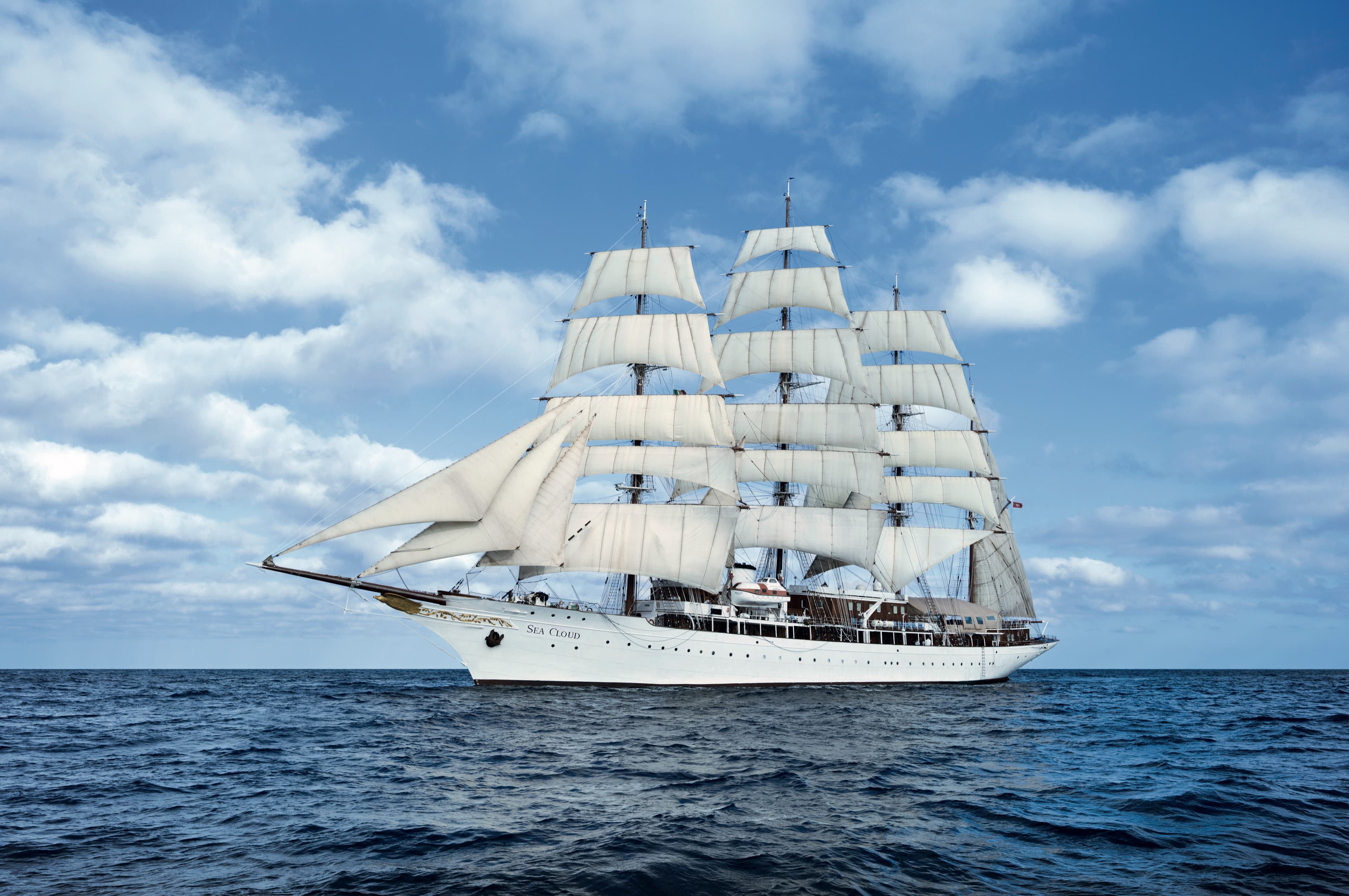 Sea Cloud Cruises cruise ship at sea